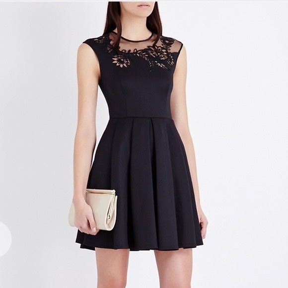 Ted Baker Dolli Dress in Black Size 2 - Picture 11 of 11